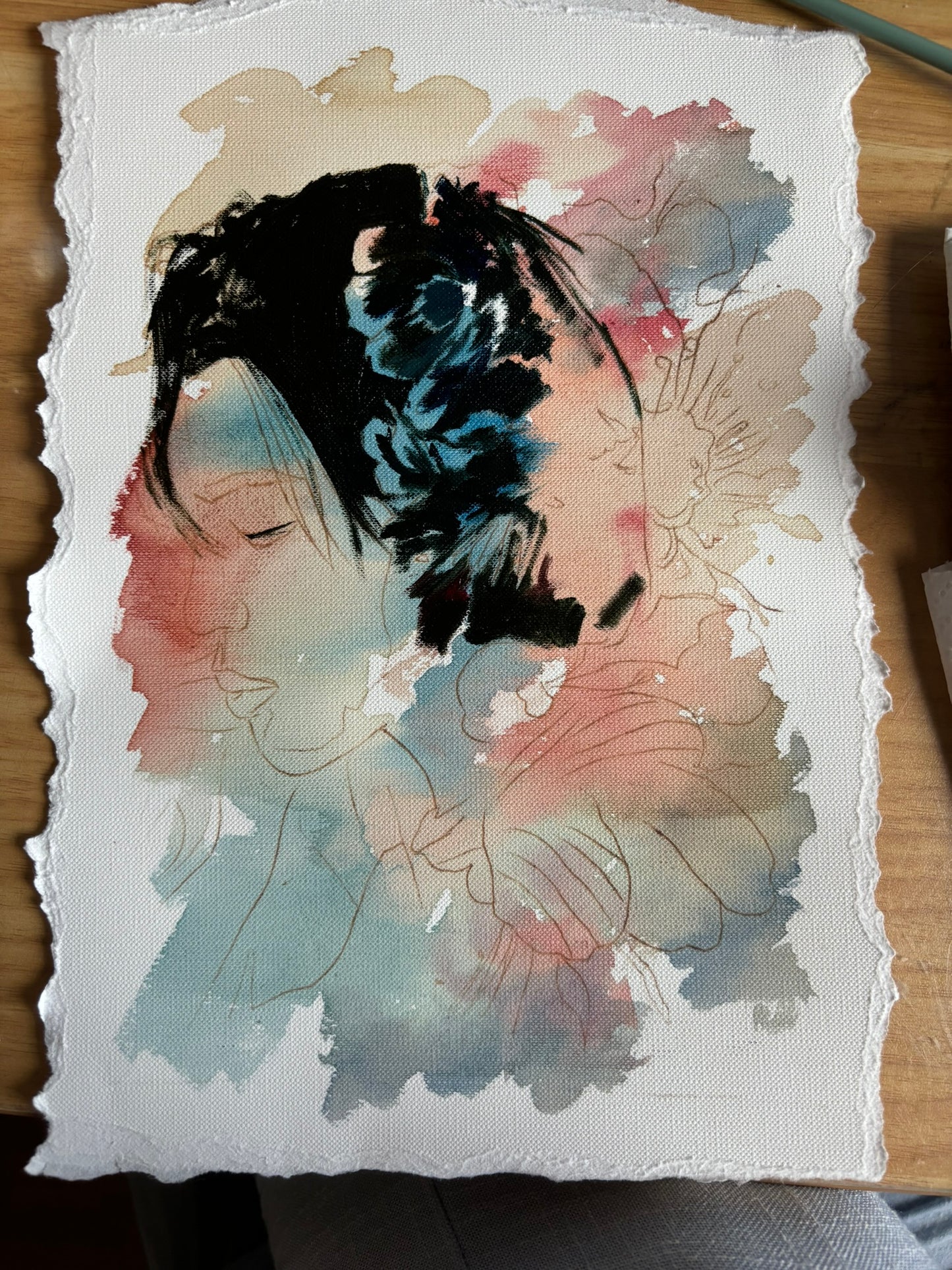 "Graceful freedom" Original Painting Sketch