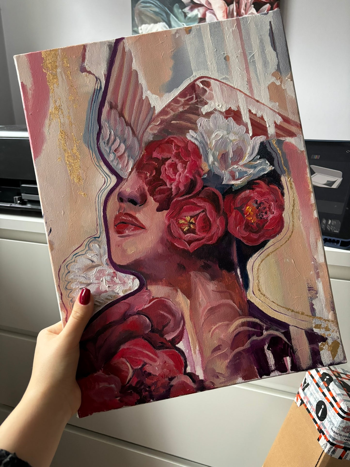 "Scarlet Freedom" Original Oil Painting