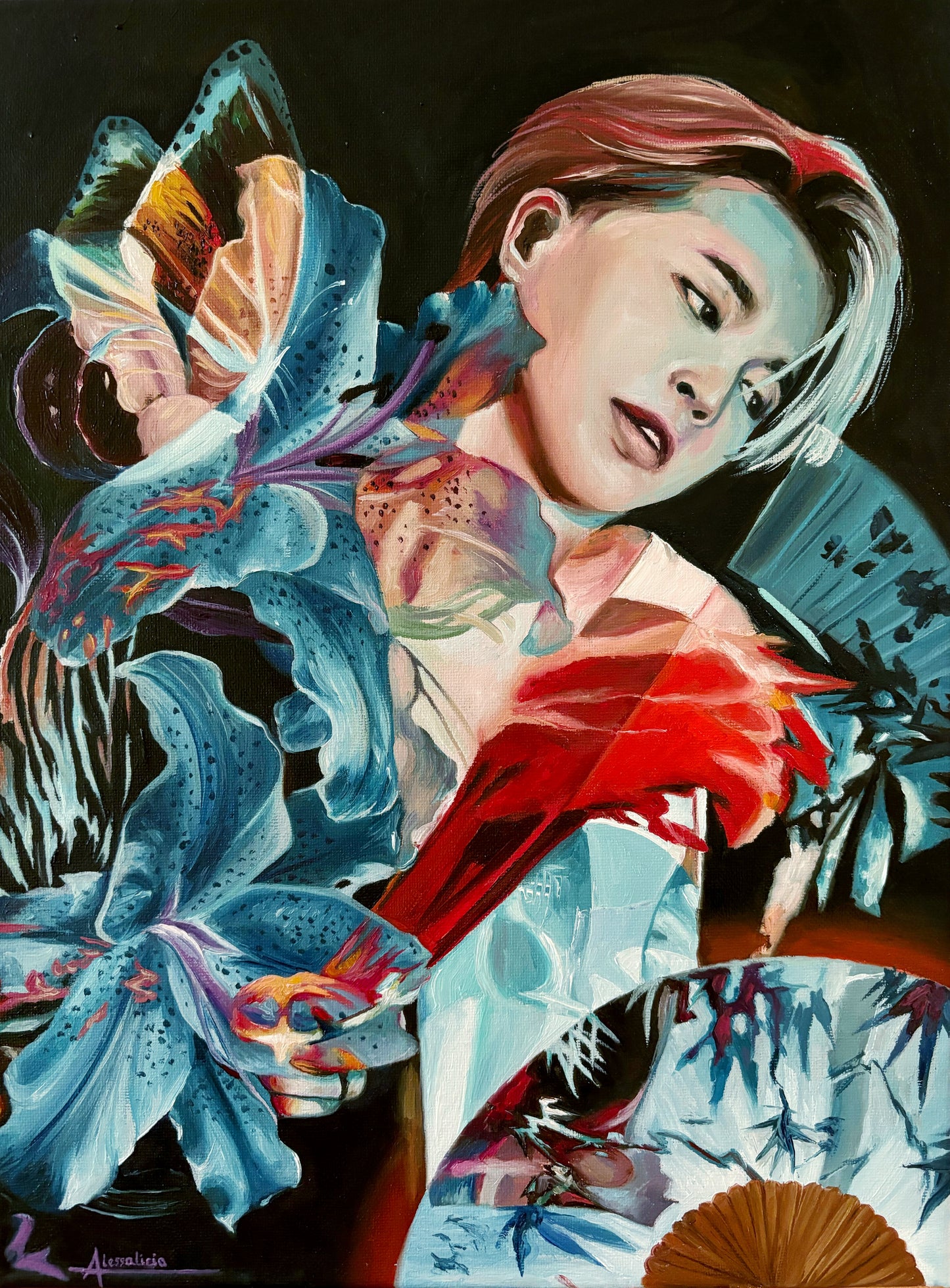 "BUCHAECHUM" Original Oil Painting