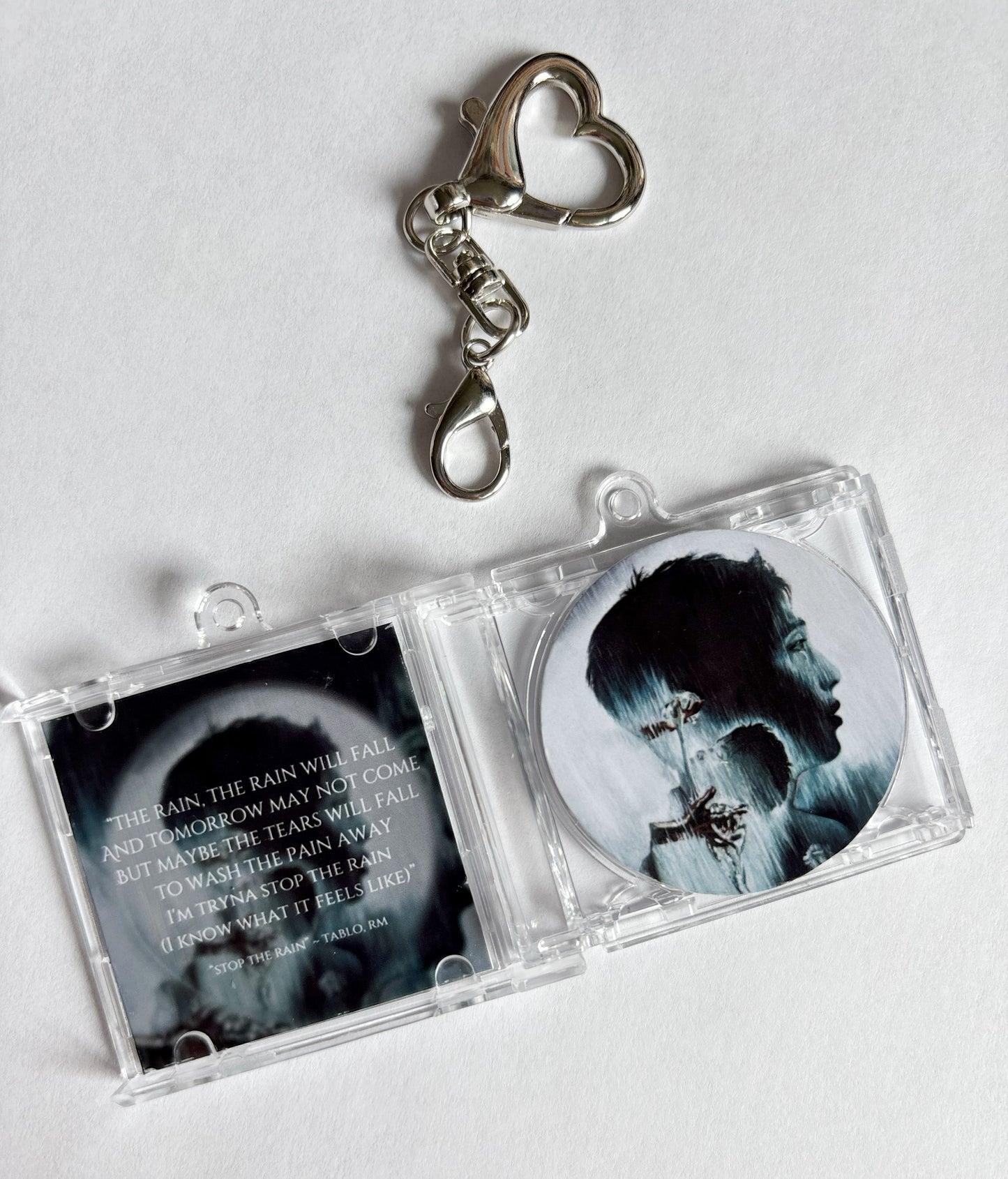 "STOP THE RAIN" keychain
