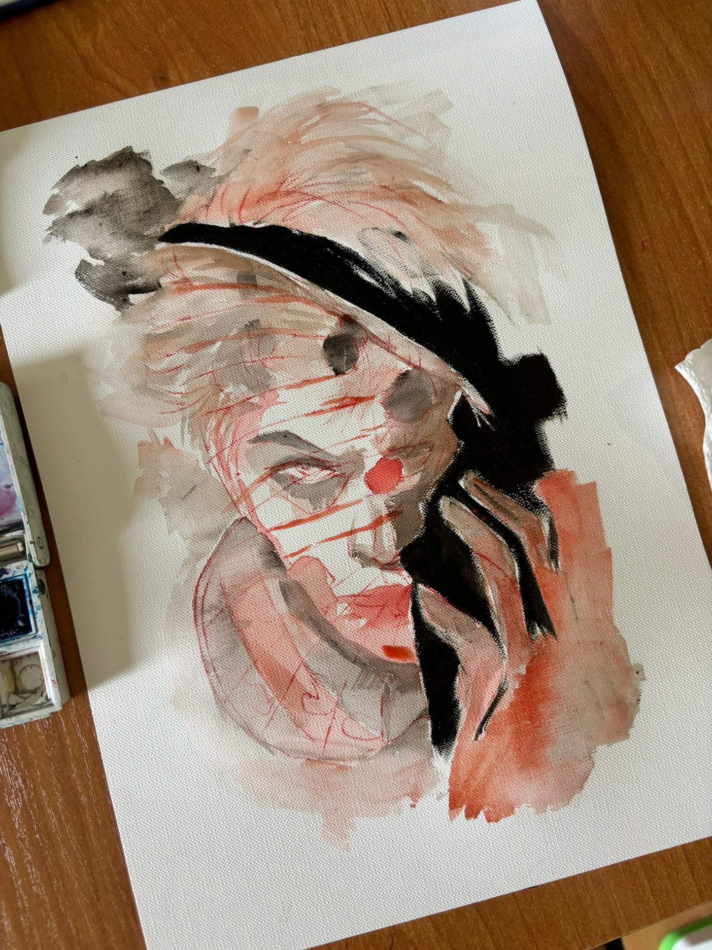 "Moth's change" Original Painting Sketch