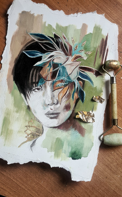 "Matcha latte" Original Painting Sketch